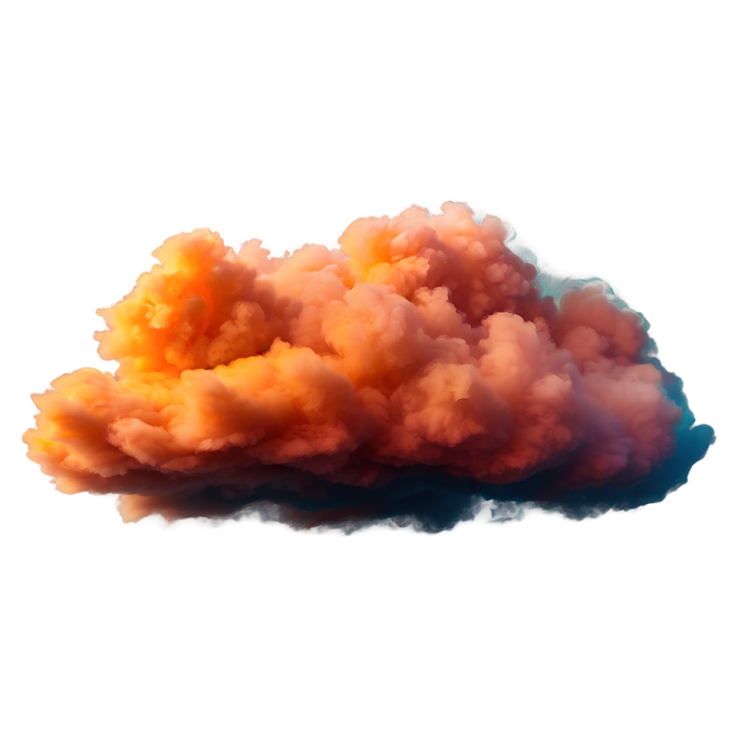 a cloud of smoke