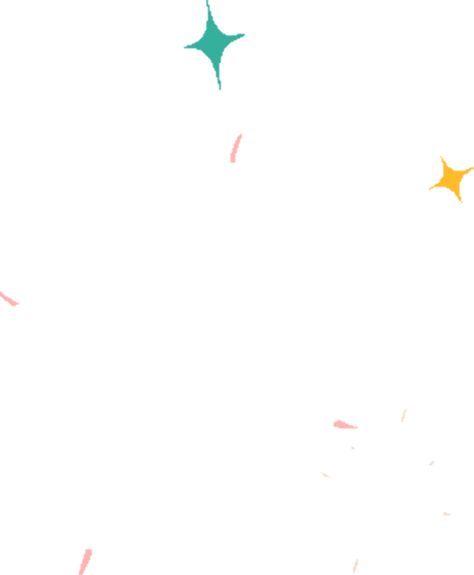 a white background with colorful cons on it
