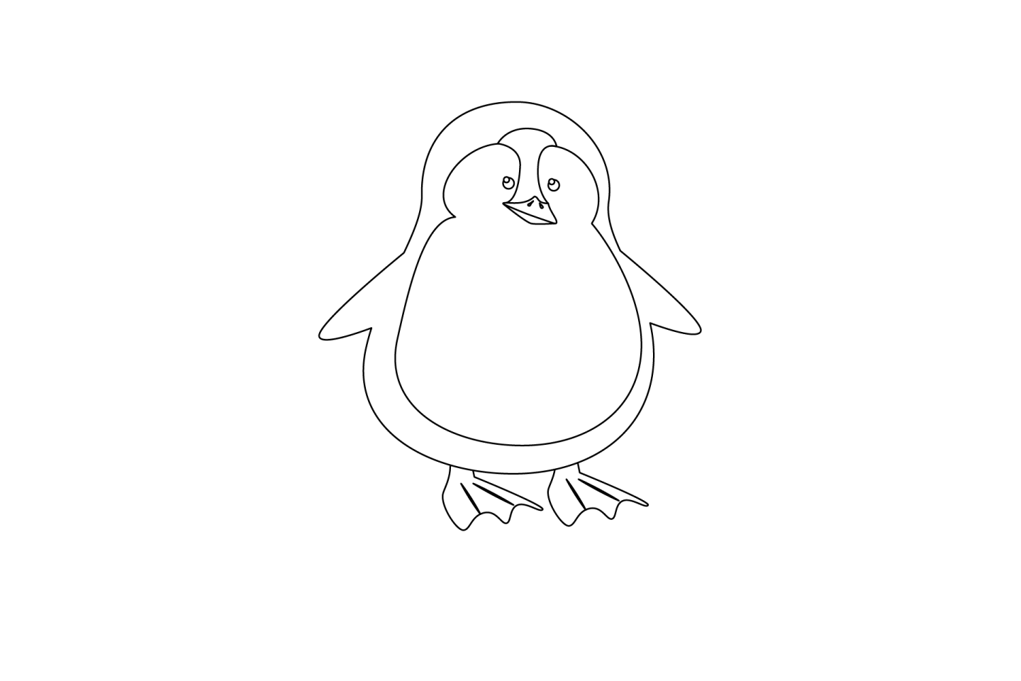 how to draw a penguin