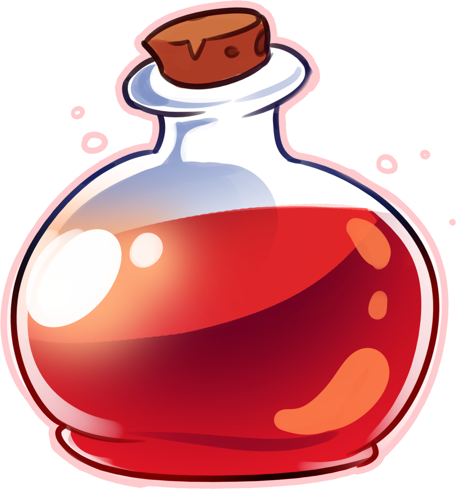 a glass bottle filled with red liquid