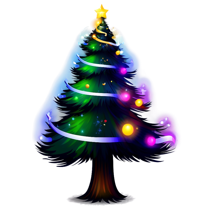 a christmas tree with lights on it