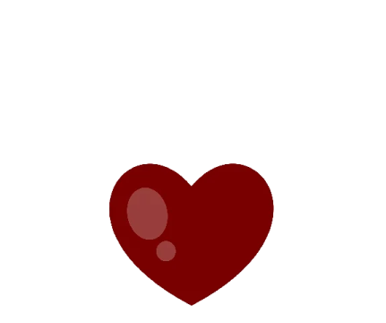 a red heart on a white background