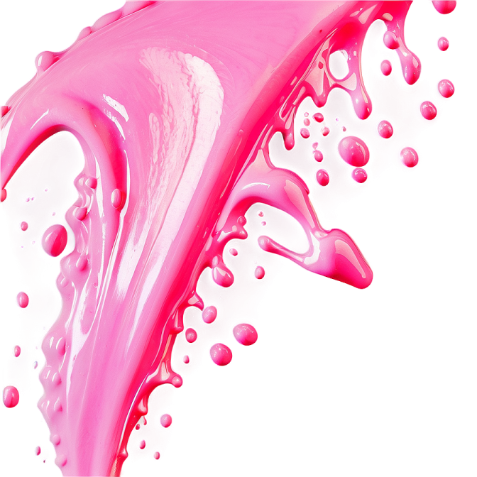 a pink liquid splash on a white background