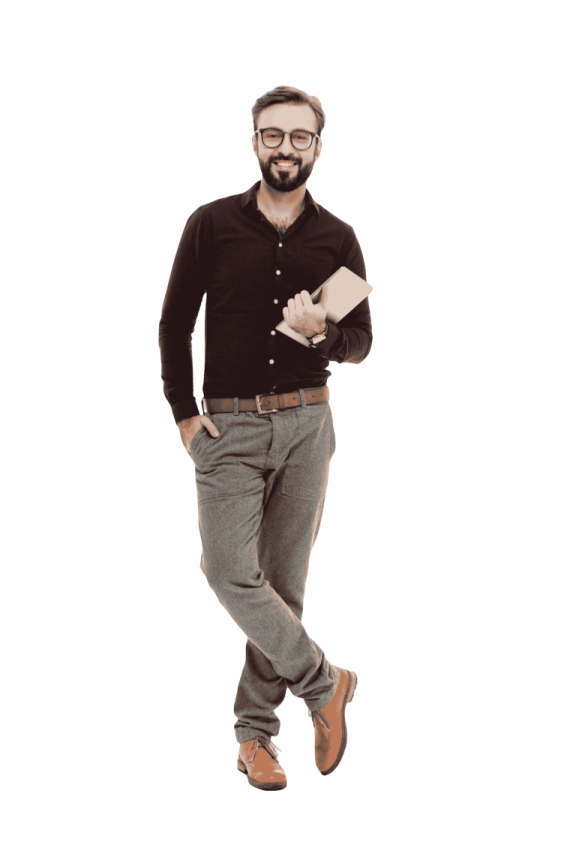 a man standing with his hands in his pockets