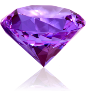 a purple diamond on white background