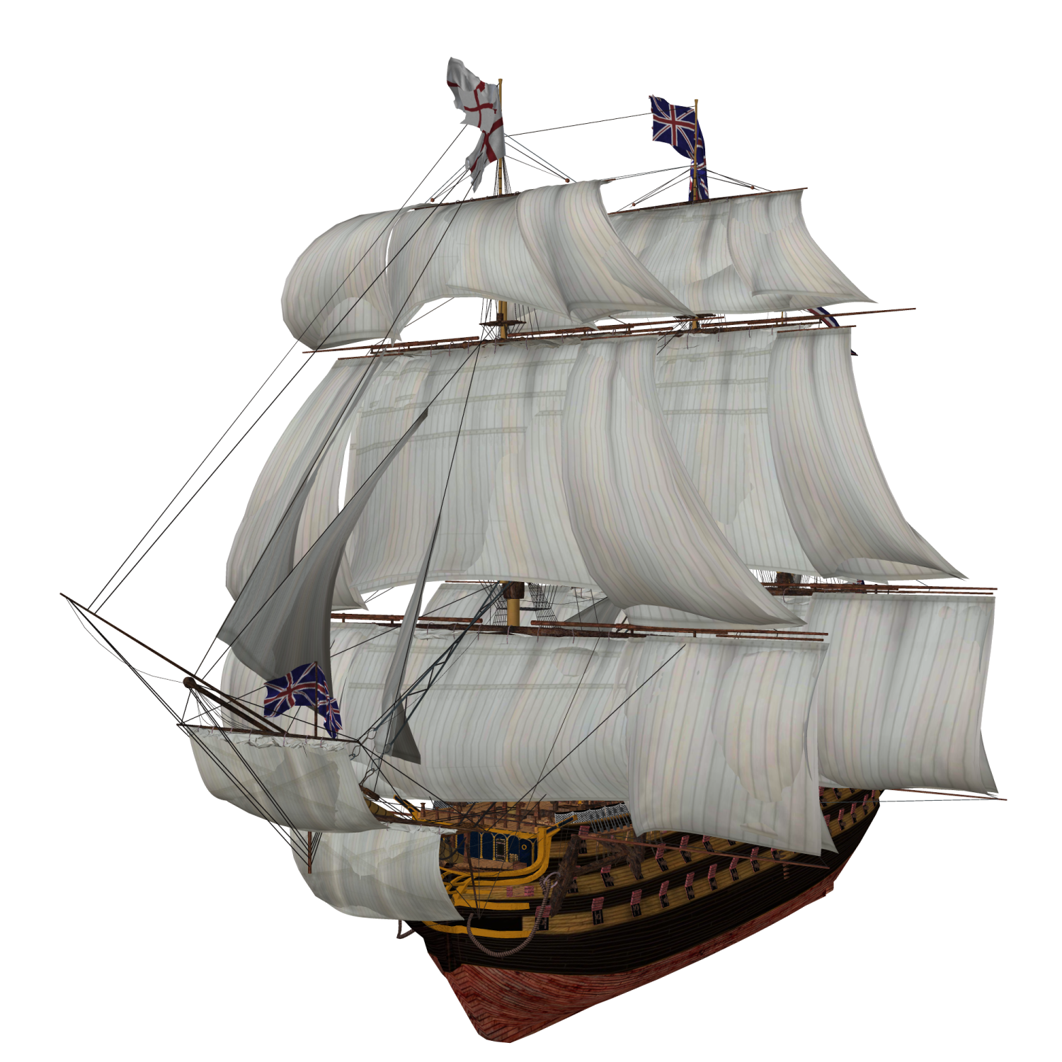 a large white sail