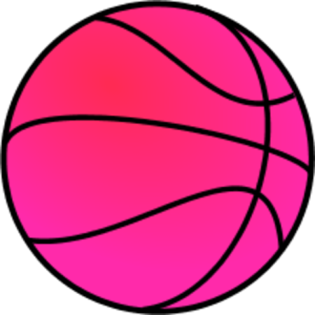 a pink basketball ball on a white background