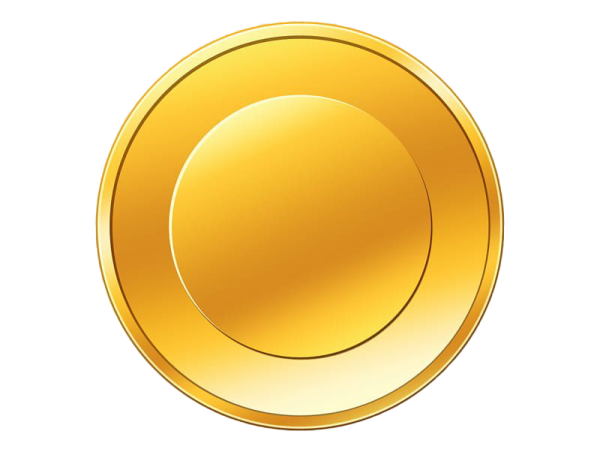 a gold medal on a white background