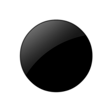 a black button on a white background