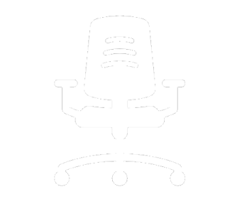 a line drawing of an office chair
