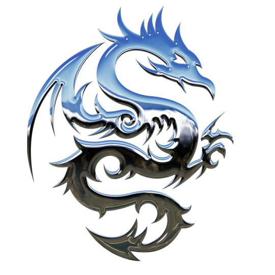 a blue dragon tattoo design