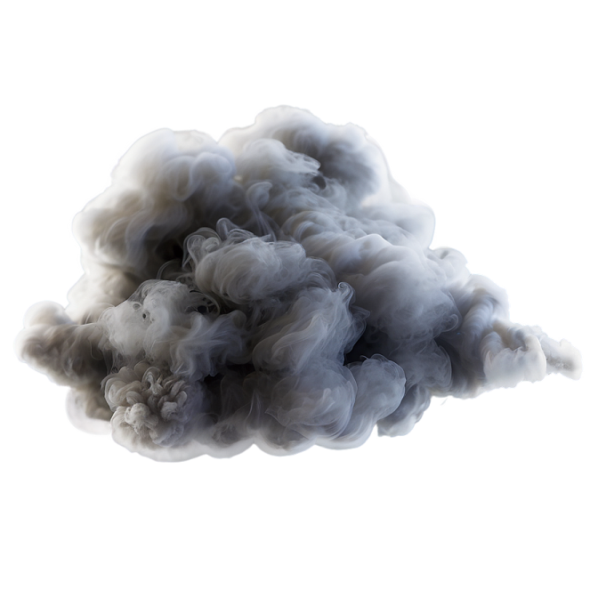 black smoke on a white background