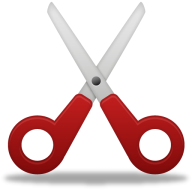 a pair of scissors on a white background