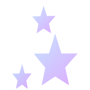 three pink stars on a white background