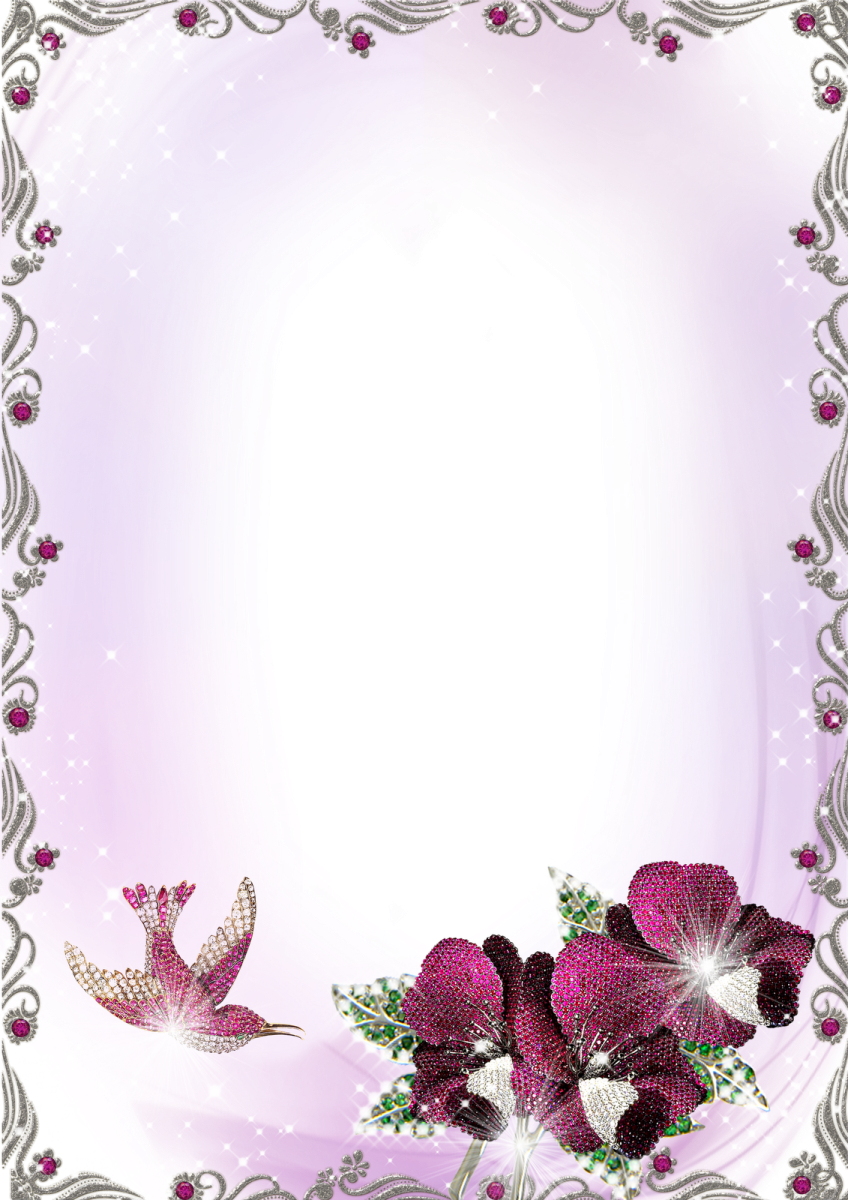 a frame with pink flowers and butterflies