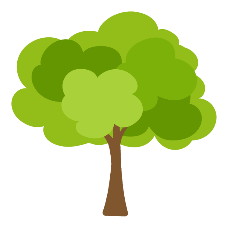 a green tree on a white background