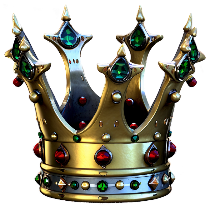 a golden crown with jewels on it