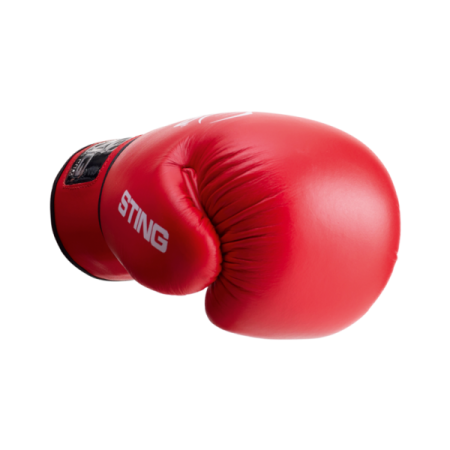 a pair of red boxing gloves