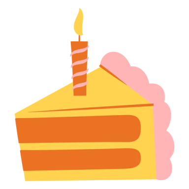 a birthday cake with a candle on top