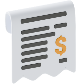 a piece of paper with a dollar symbol on it