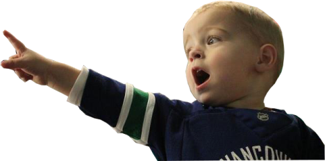 a little boy pointing his finger at something