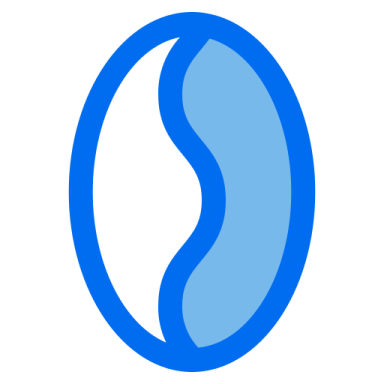 a blue circle with the letter o on it