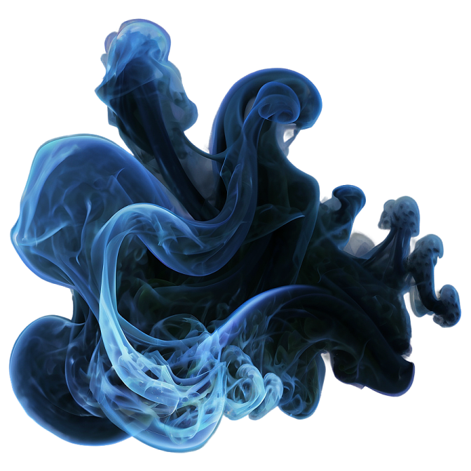 blue smoke on a white background