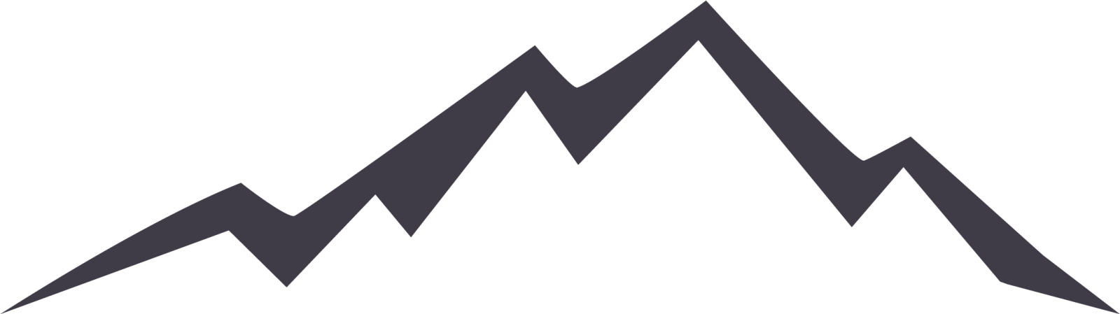 a black and white mountain icon