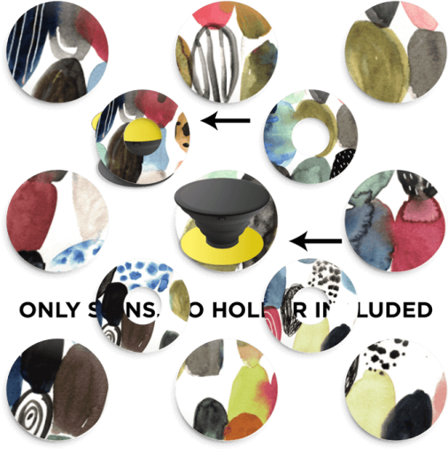a col of different colored circles with the words only sold on them