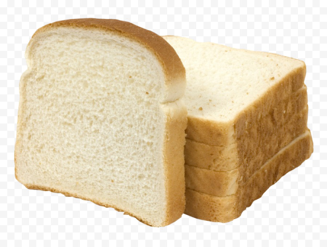 a piece of bread on a white background