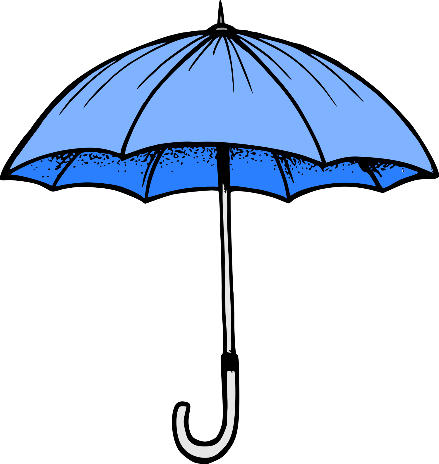 a blue umbrella with a white background