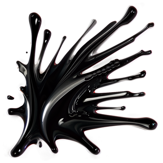 a bunch of black paint on a white background