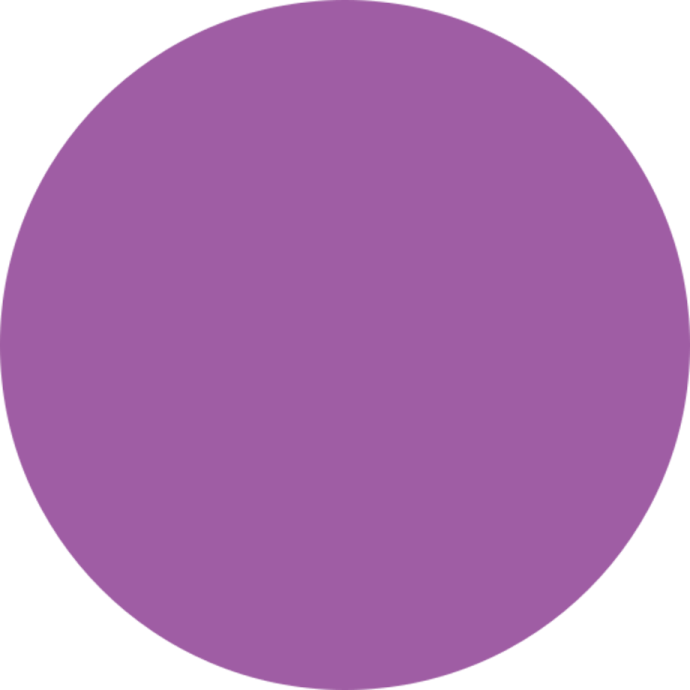 a purple circle with a white background