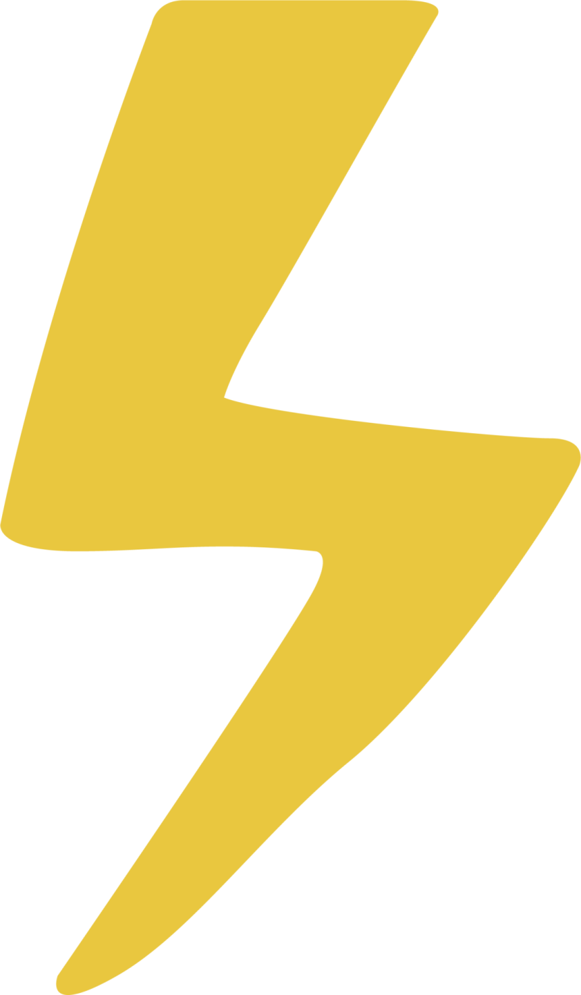 a yellow lightning bolt on a white background