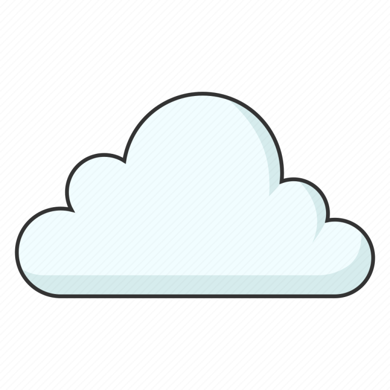a cloud icon on a white background