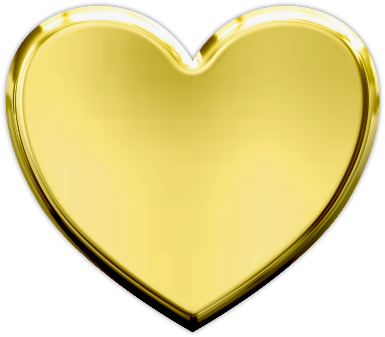 a gold heart shaped object