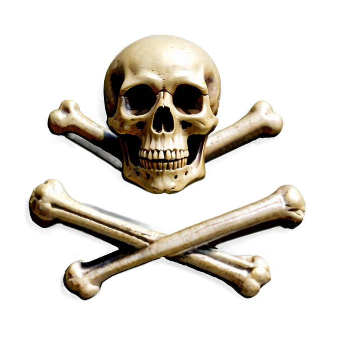 a skull and cross bones on a white background