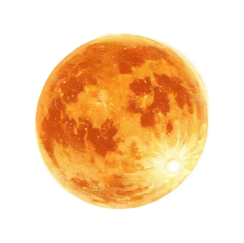 a full moon on a white background