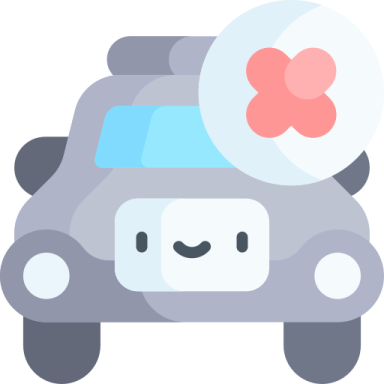a car with a heart on the roof