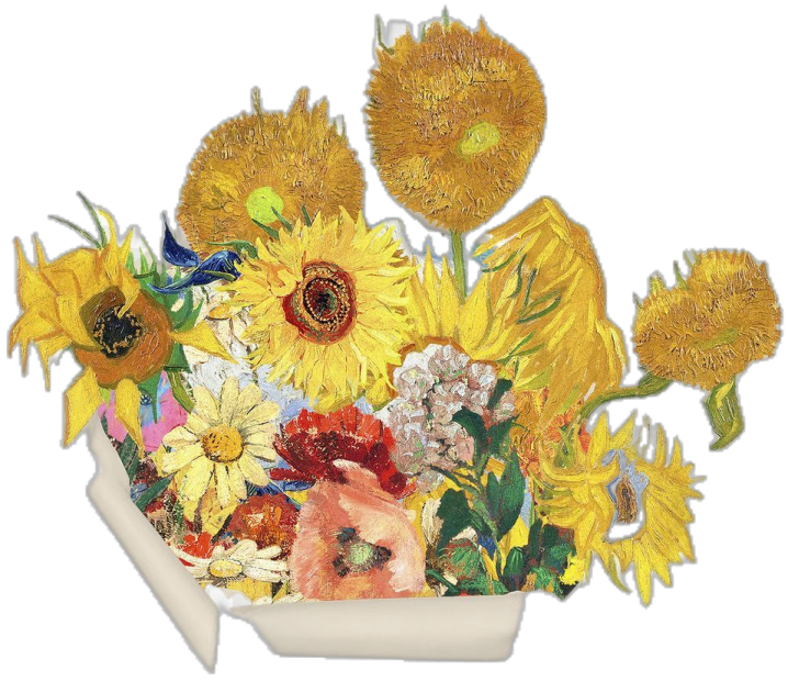 a bouquet of sunflowers and other flowers