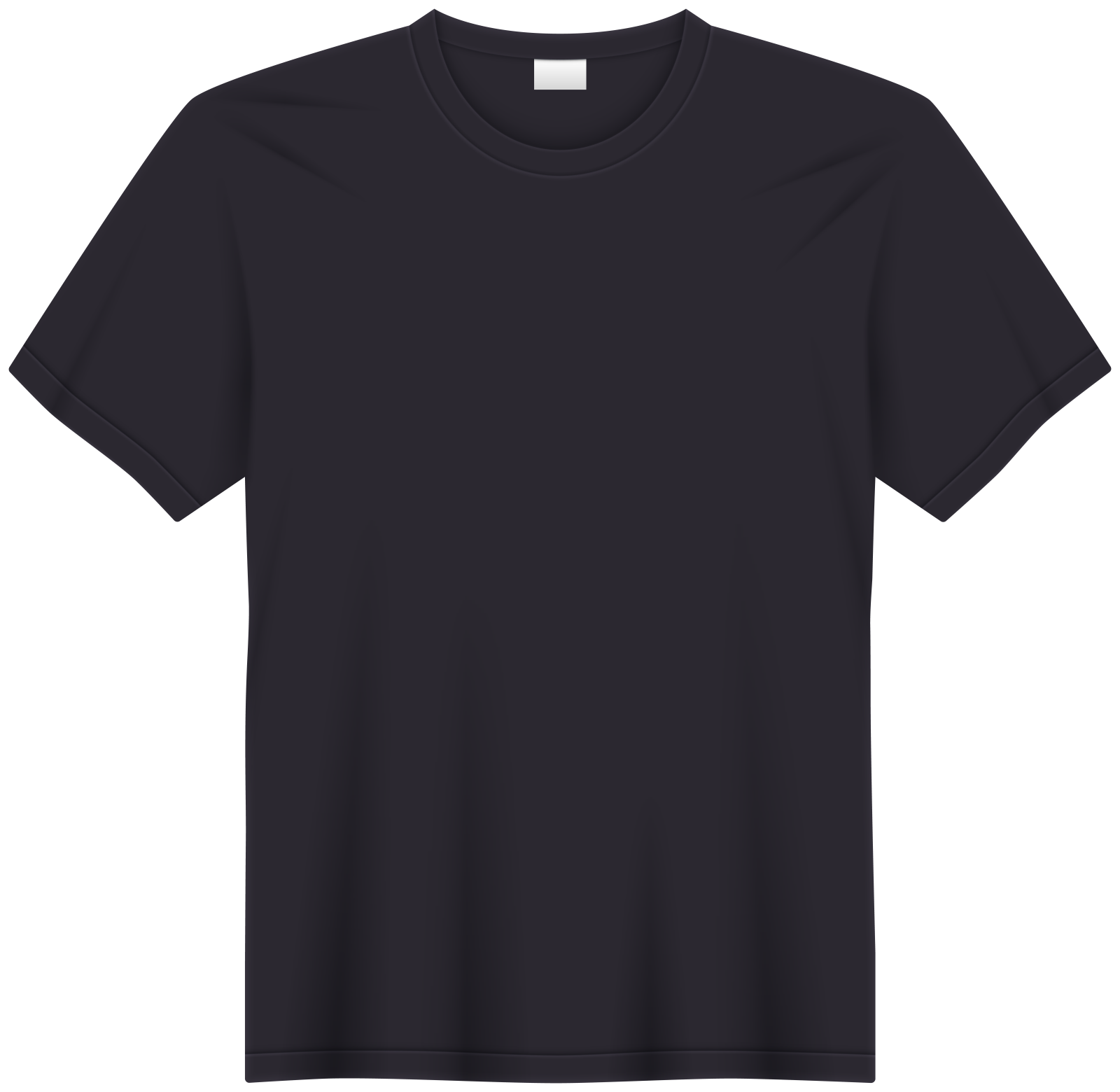 a black t - shirt on a white background