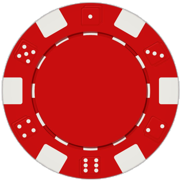 a red poker chip