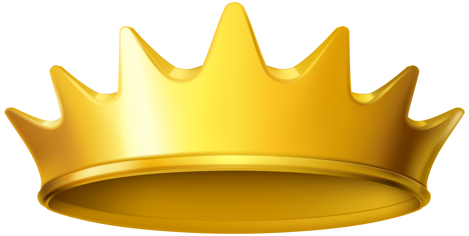 a gold crown on a white background