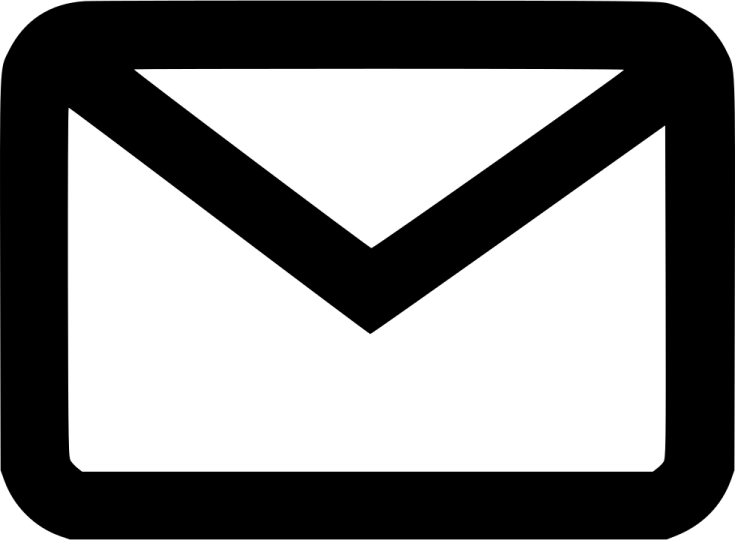 a black and white email icon