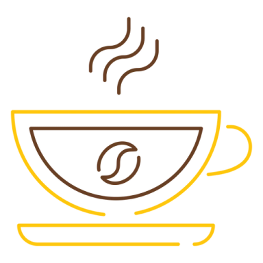 a cup of coffee on a white background