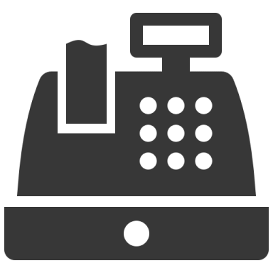 a black and white icon of a phone