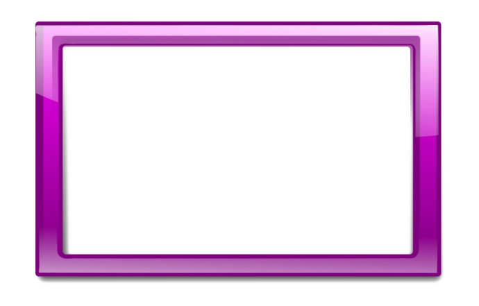 a purple glass frame on a white background