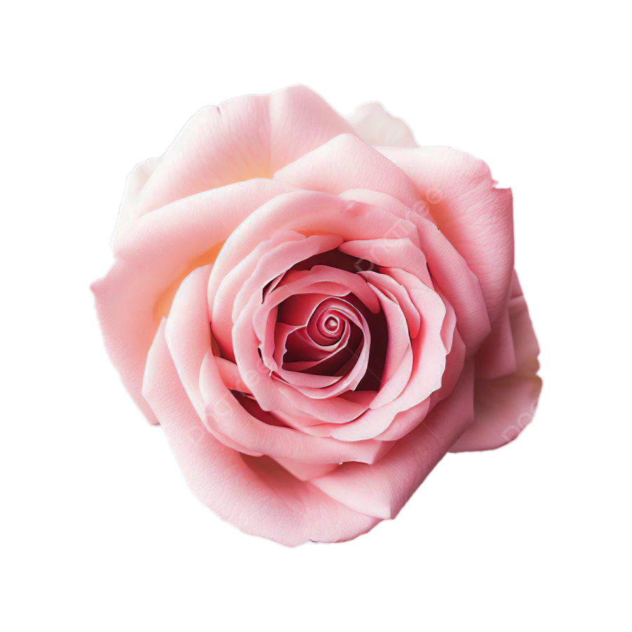 a pink rose on a white background