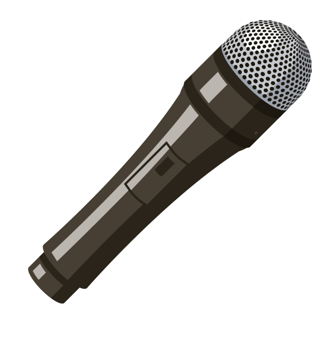 a microphone on white background