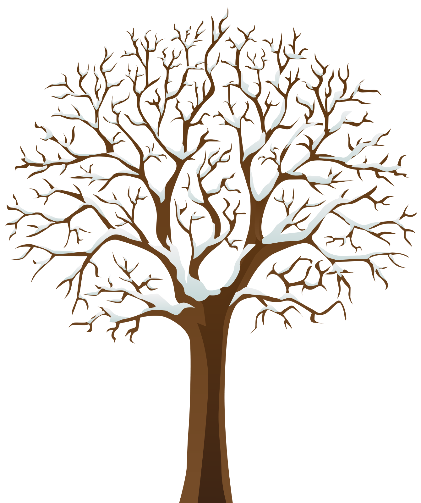 a tree with snow on it